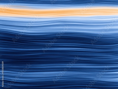 Abstract wavy lines of blue and orange