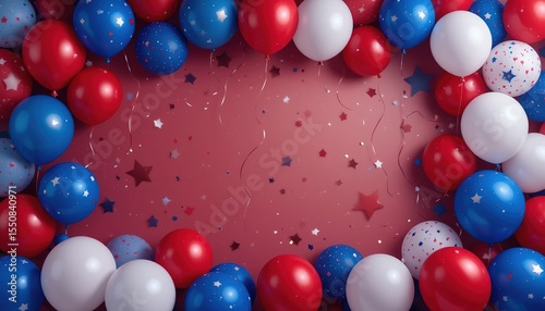 Patriotic Balloon Decorations for 4th of July