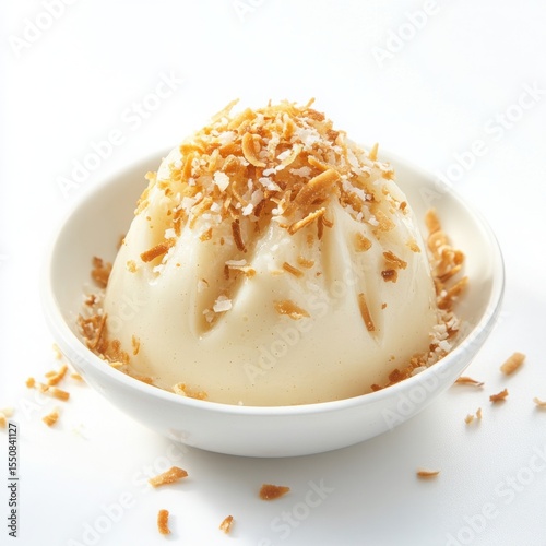 A different delicious Filipino dessert, Maja Blanca, a creamy coconut pudding