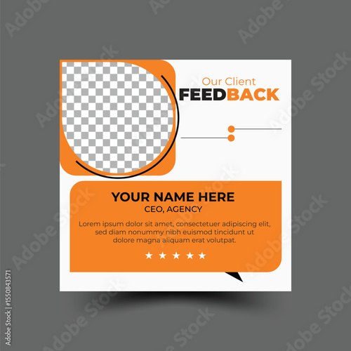 Client testimonial vector design
