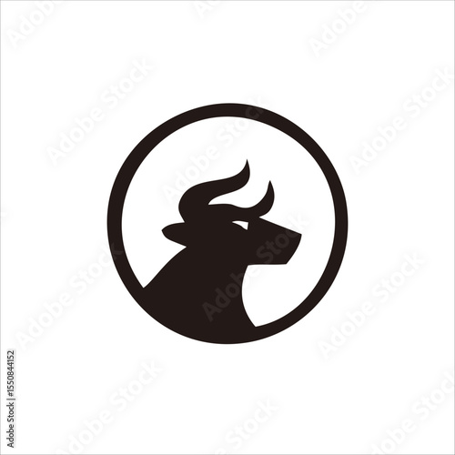 Print bison shadow logo design for your brand and company identity