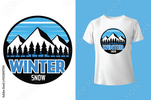Ski winter sport vintage typography t shirt design with glasses and skier silhouette	