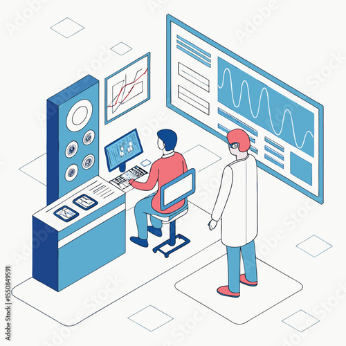 Medical AI system diagnosing patient