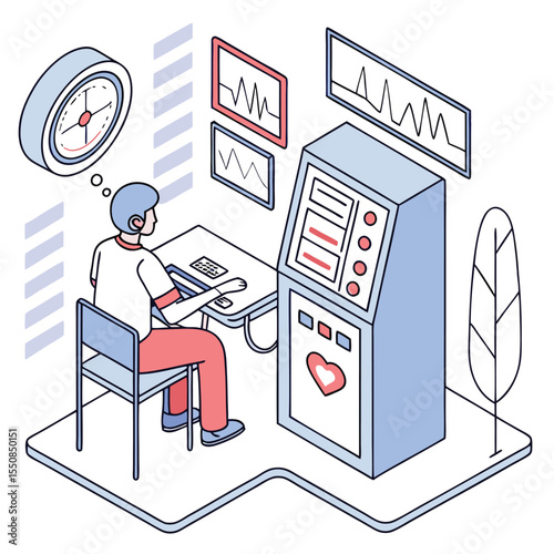 Medical AI system diagnosing patient