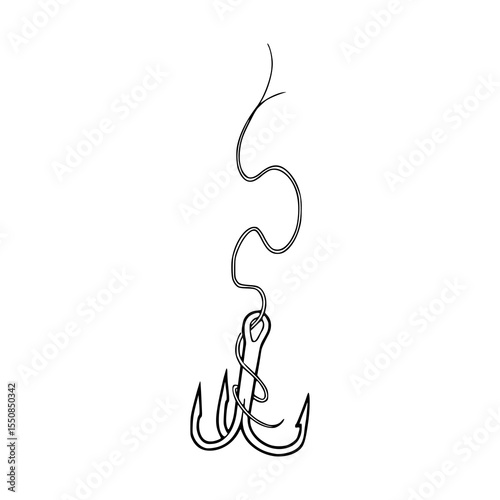 treble fishing hook - angling equipment