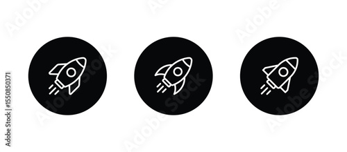 Rocket icon. Rocket launched icon vector.