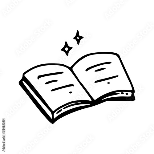 open book doodle style