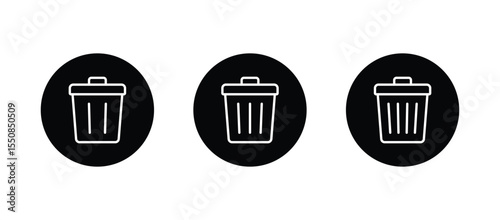 trash can icon vector. trash can symbol icon