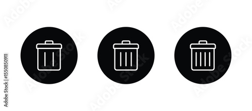 trash can icon vector. trash can symbol icon