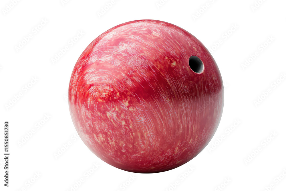 Fototapeta premium Red bowling ball isolated on a transparent background
