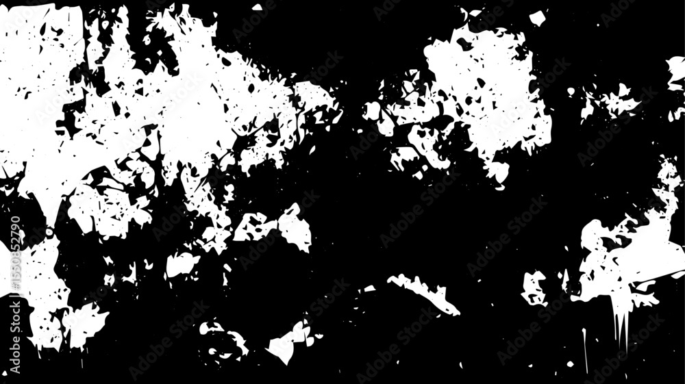 Fototapeta premium Grunge Splatter Texture with Drips and Distressed Noise in Black and White