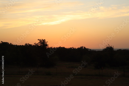 orange sky just before sunrise