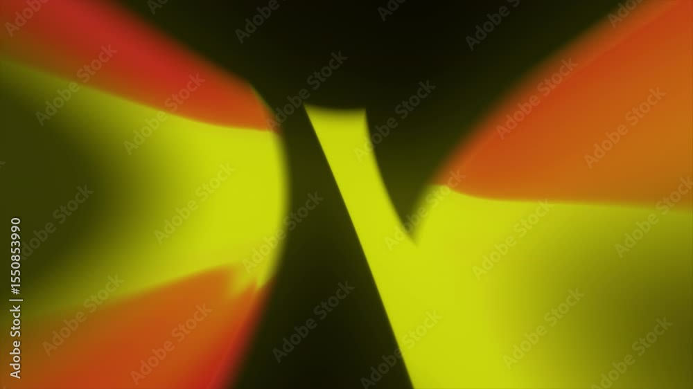 Countdown animation text ten to zero noise effect. text yellow color on black background. 4K video