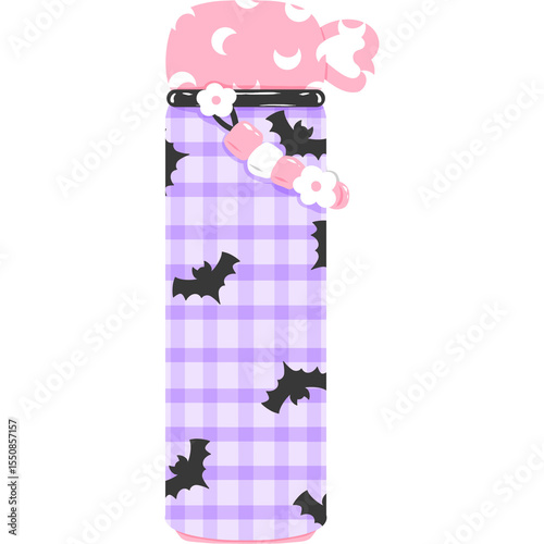 Halloween water bottle clipart illustation