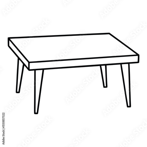 wooden table isolated