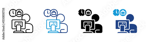 Remote Work Time Icon