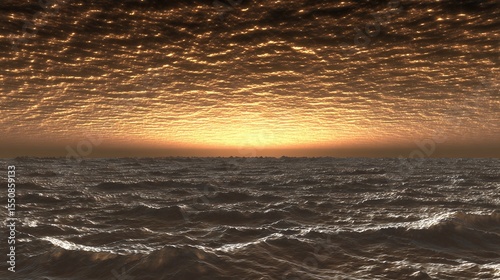 Dramatic landscape with atmospheric lighting