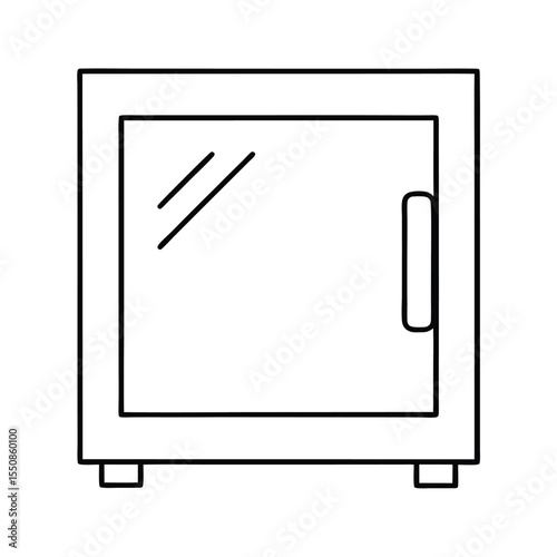 vector illustration of a metal safe
