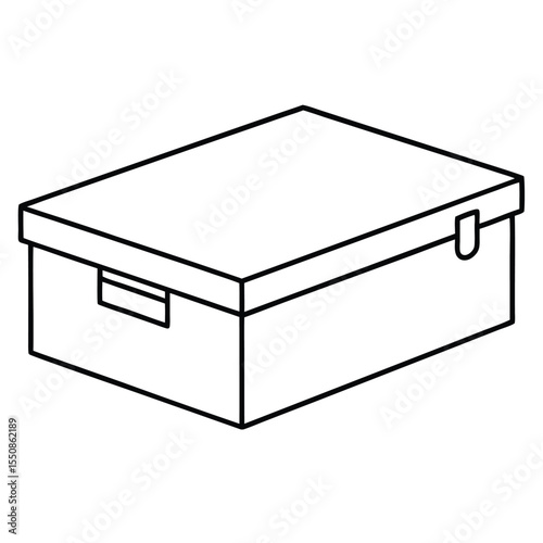 black box isolated on white background