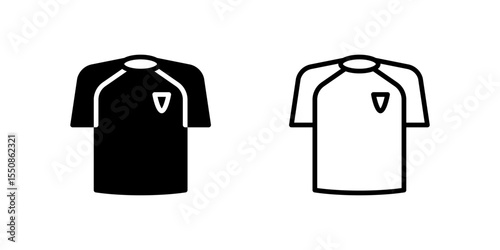 Soccer jersey icon set for team identification