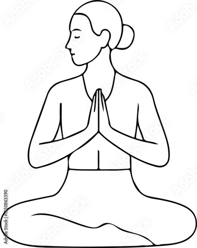 silhouette of a woman in yoga pose
