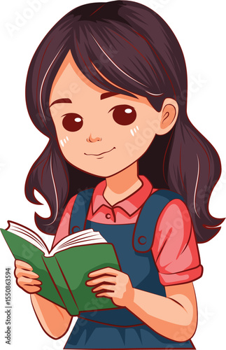 girl reading a book