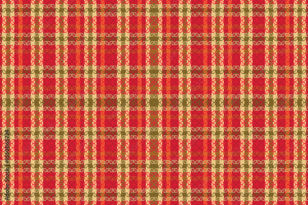 Tartan or plaid retro color pattern.