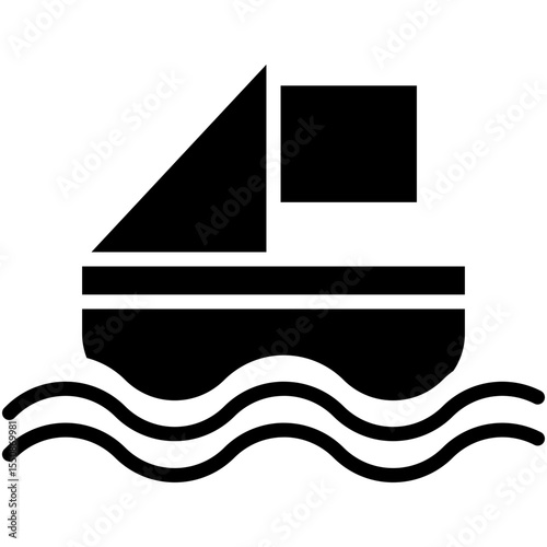 Boat Glyph Icon