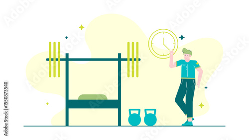 Man plotting a gym routine on a notebook, ideal for fitness blog or social media posts on workout planning strategies.
