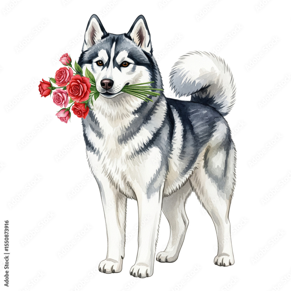 Fototapeta premium siberian husky dog