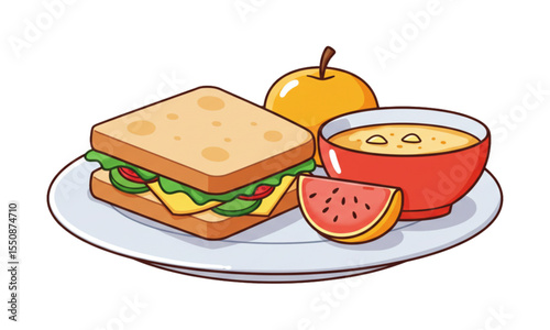 sandwich with ham and cheese