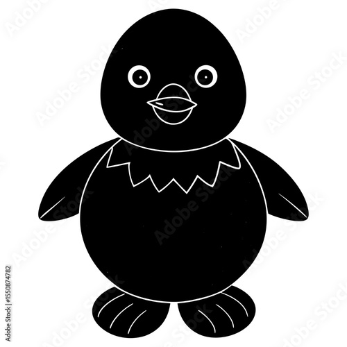 cartoon, vector, animal, bird, illustration, monster, art, character, face, funny, cute, icon, fun, design, 3d, smile, symbol, comic, eye, eyes, penguin, people, black