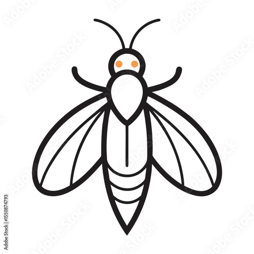 vector illustration of a bee