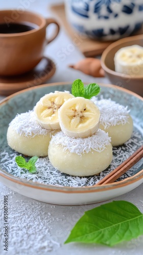 Delicious Creamy Cheesecake with Banana Slices