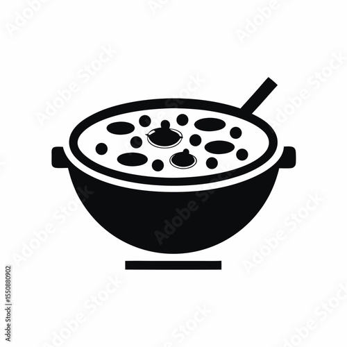 Beef Bhuna vector silhouette illustration isolated on white background