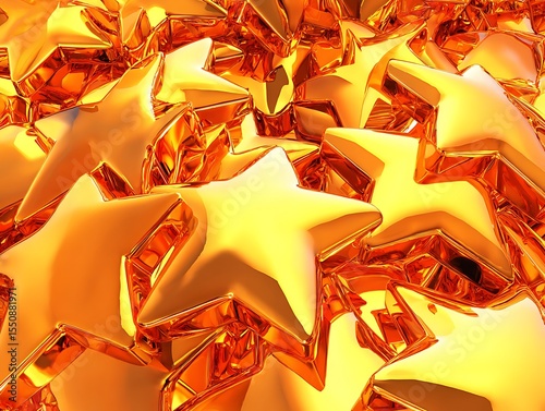 Golden Stars Background