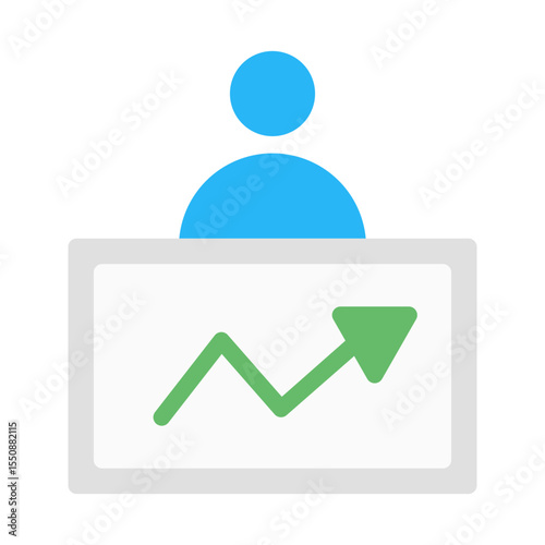 audience market research. This is a vector single icon with a flat style. Suitable for any purpose, such as website design, mobile app design, logo design, pattern design, etc.