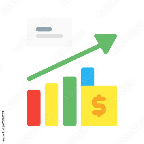 market analystic,. This is a vector single icon with a flat style. Suitable for any purpose, such as website design, mobile app design, logo design, pattern design, etc.