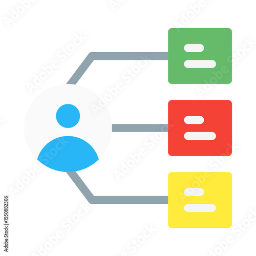 market segmentation research. This is a vector single icon with a flat style. Suitable for any purpose, such as website design, mobile app design, logo design, pattern design, etc.