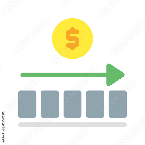 stable investment. This is a vector single icon with a flat style. Suitable for any purpose, such as website design, mobile app design, logo design, pattern design, etc.