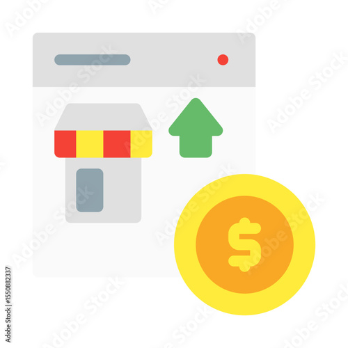 market research trends. This is a vector single icon with a flat style. Suitable for any purpose, such as website design, mobile app design, logo design, pattern design, etc.
