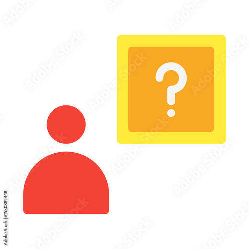 unknown person. This is a vector single icon with a flat style. Suitable for any purpose, such as website design, mobile app design, logo design, pattern design, etc.