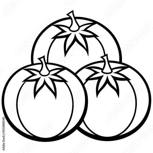 Three Tomatoes Illustration
