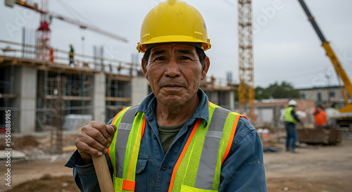 Portrait of a Construction Worker on a Site