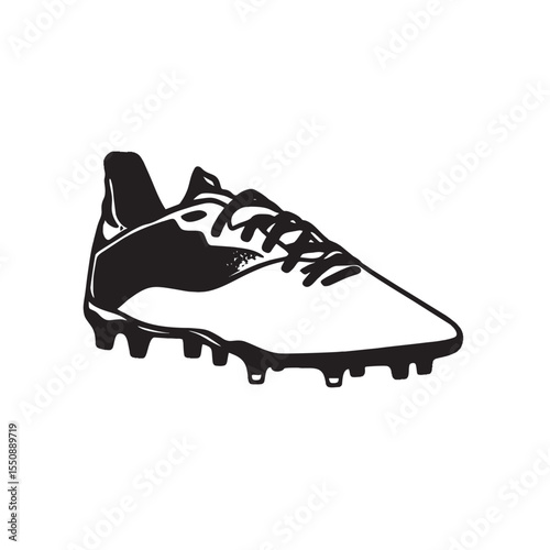 Silhouette image of shoes on white background