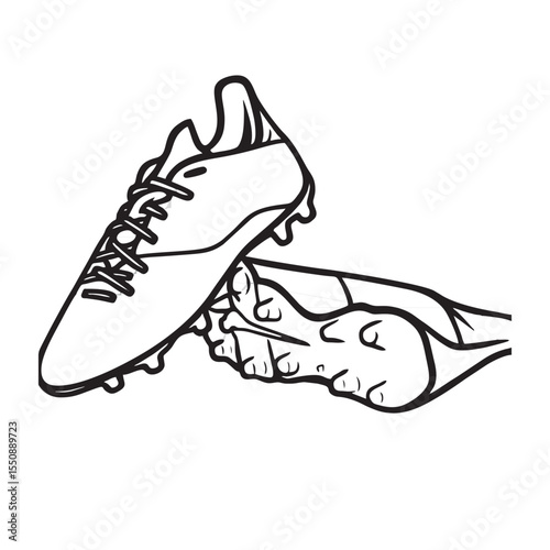 Silhouette image of shoes on white background
