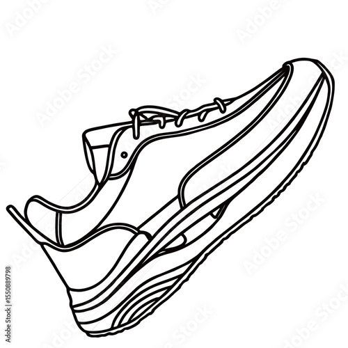 Silhouette image of shoes on white background