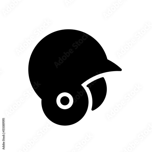 softball helmet glyph icon