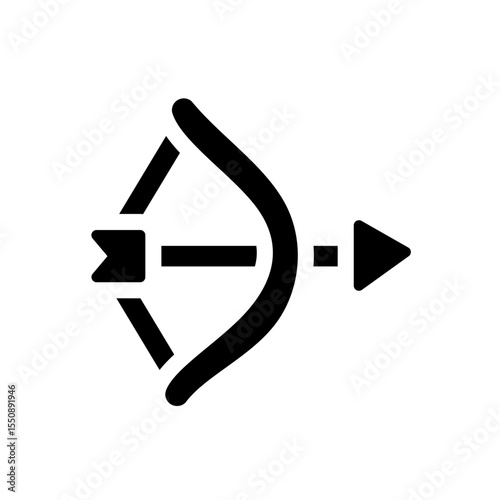 bow archery glyph icon