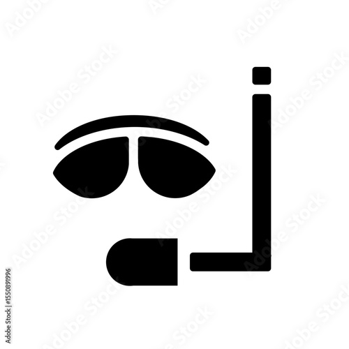 diving equipment glyph icon